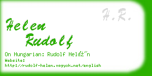 helen rudolf business card